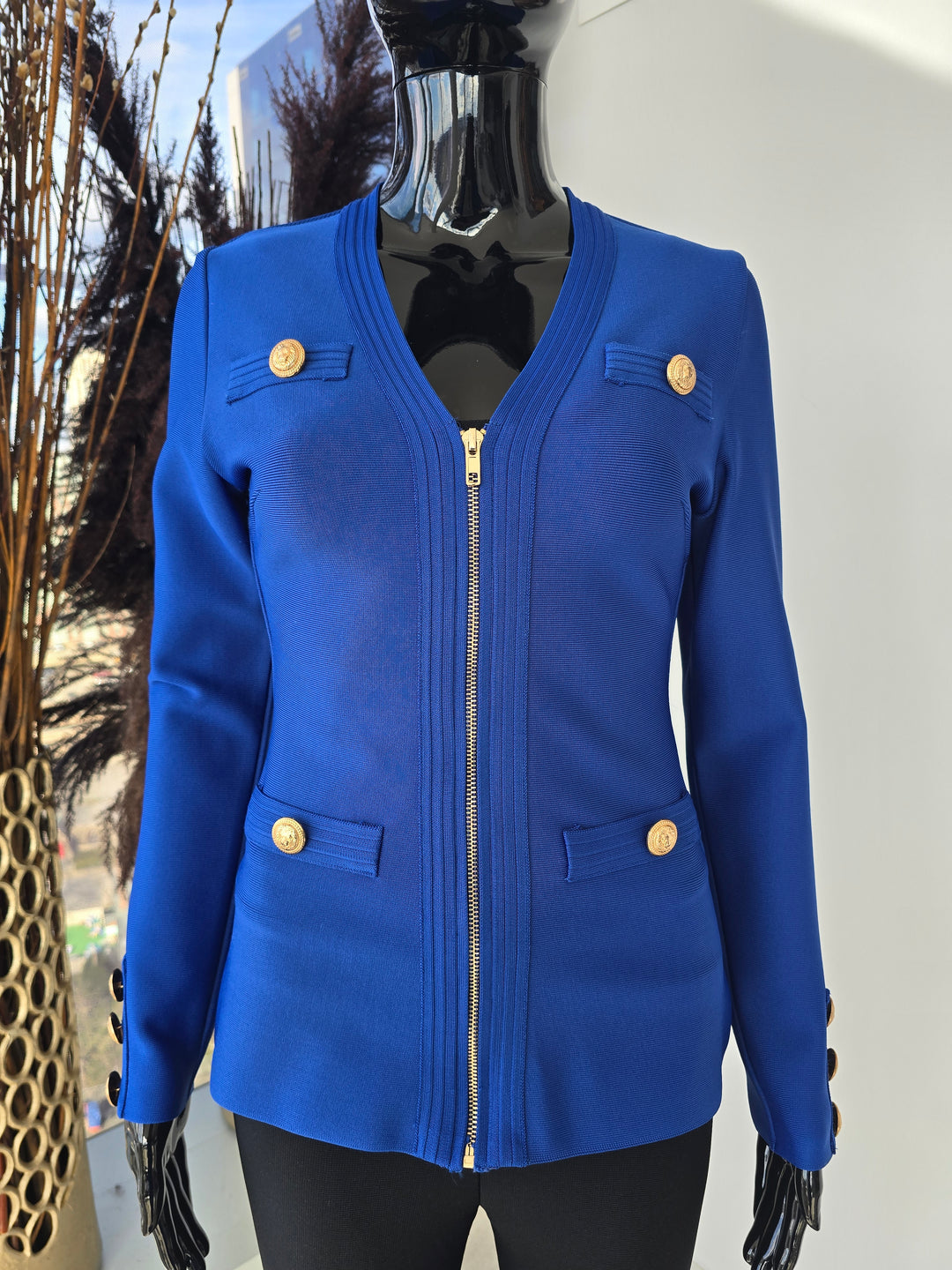 V-Neck Bandage Jacket