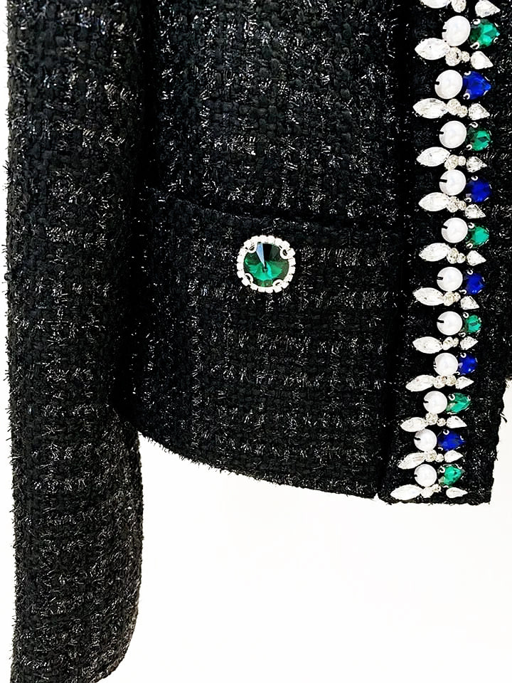 Rhinestone Tweed Jacket