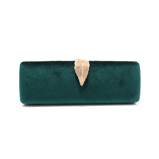 Leaf Suede Clutch