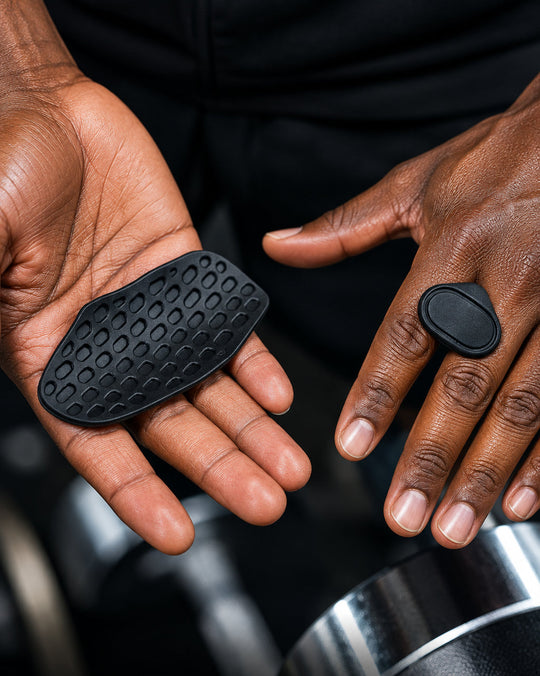 Black grip patches on hands with 'Prime Grip' branding.