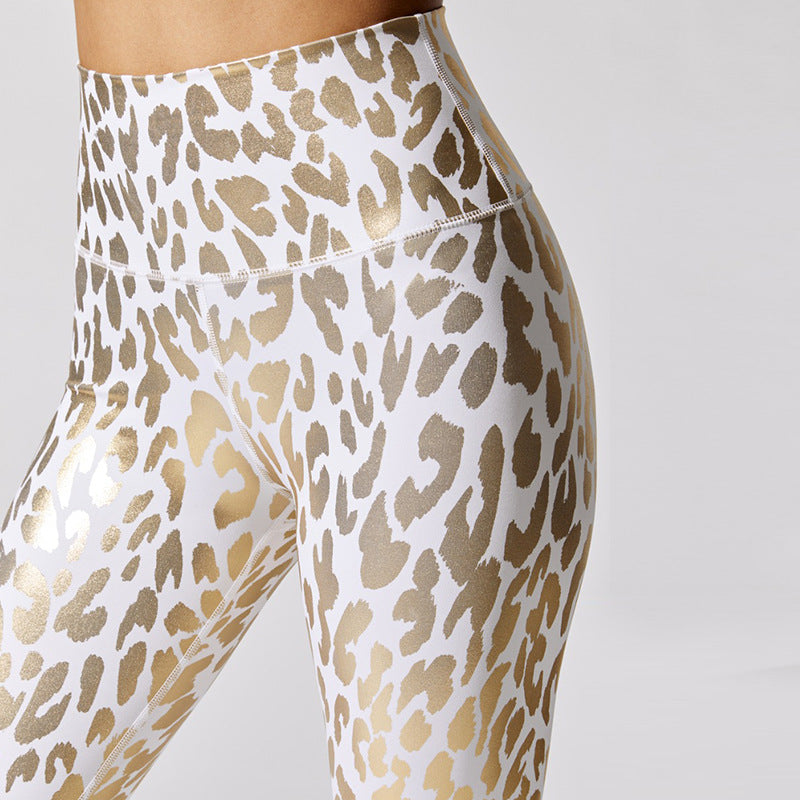 Leggings de leopardo de cintura alta 